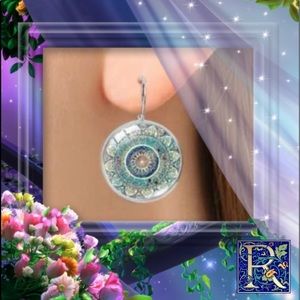 Mandala geometric round earrings